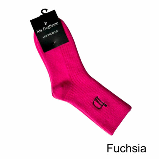 les chaussettes mes doudous IDA DEGLIAME se décline en fuchsia