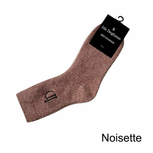 les chaussettes mes doudous IDA DEGLIAME se décline coloris noisette