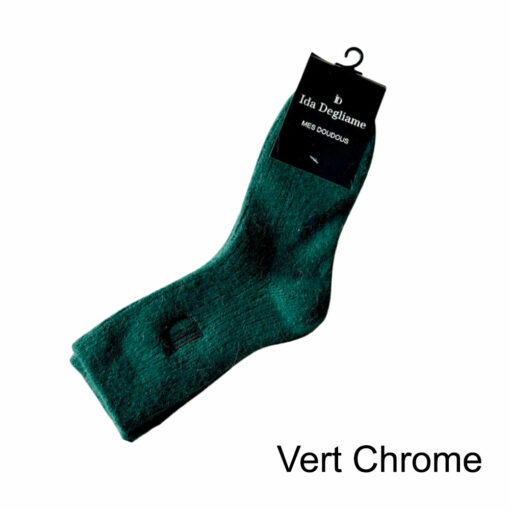 les chaussettes mes doudous IDA DEGLIAME se décline coloris vert chrome